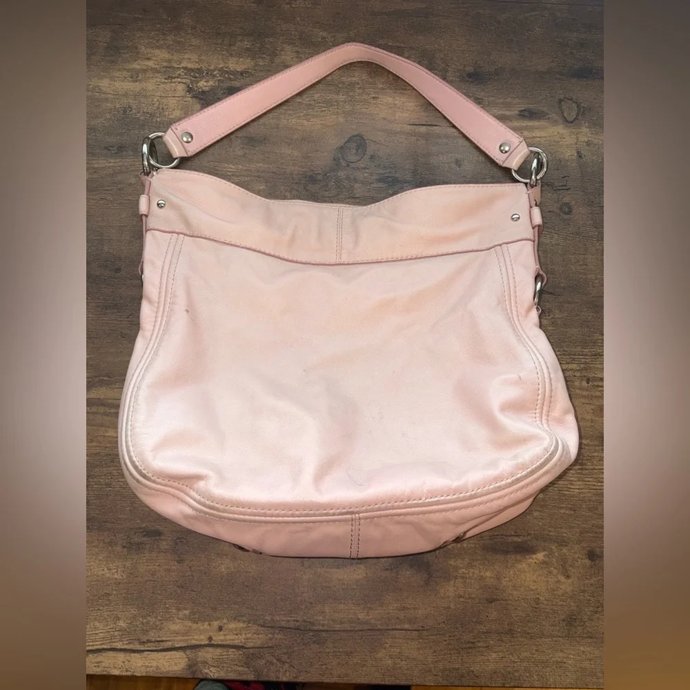 Coach Leather Blush Hobo Shoulder Bag - Picture 4 of 16